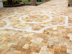 Travertine Driveway